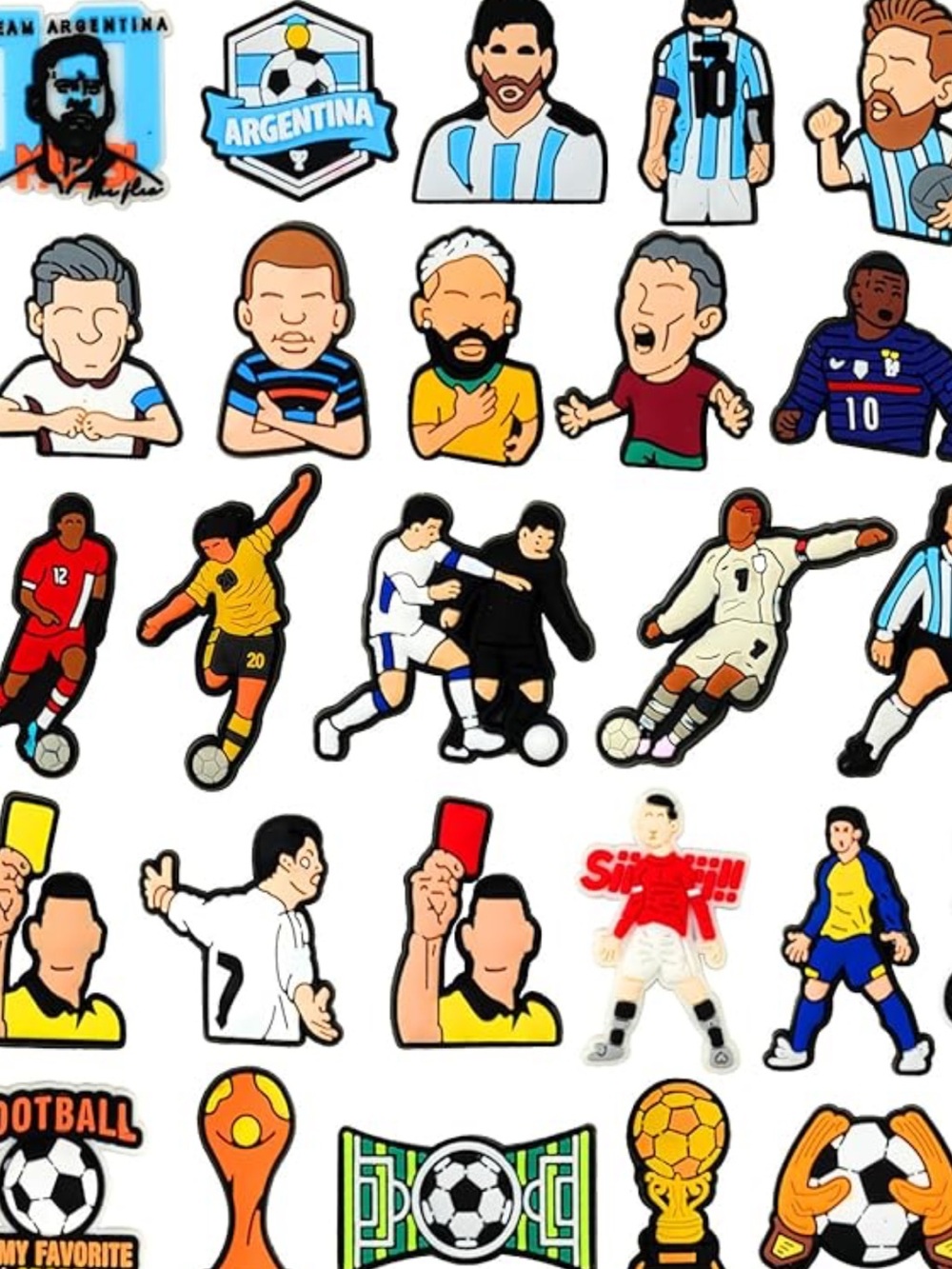 Soccer Player Croc Charms - Messi Themed